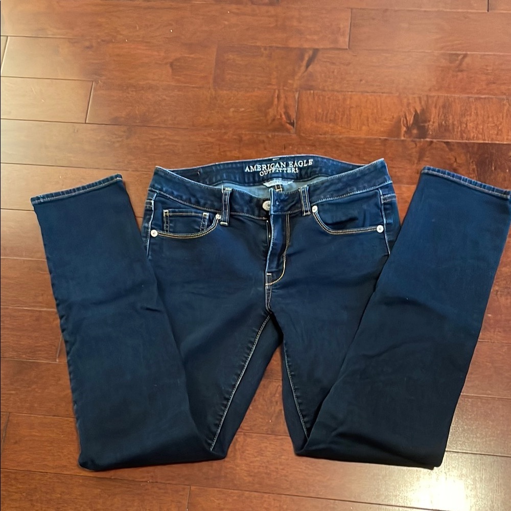 American Eagle Outfitters Blue Skinny Jeans Classic Fit
